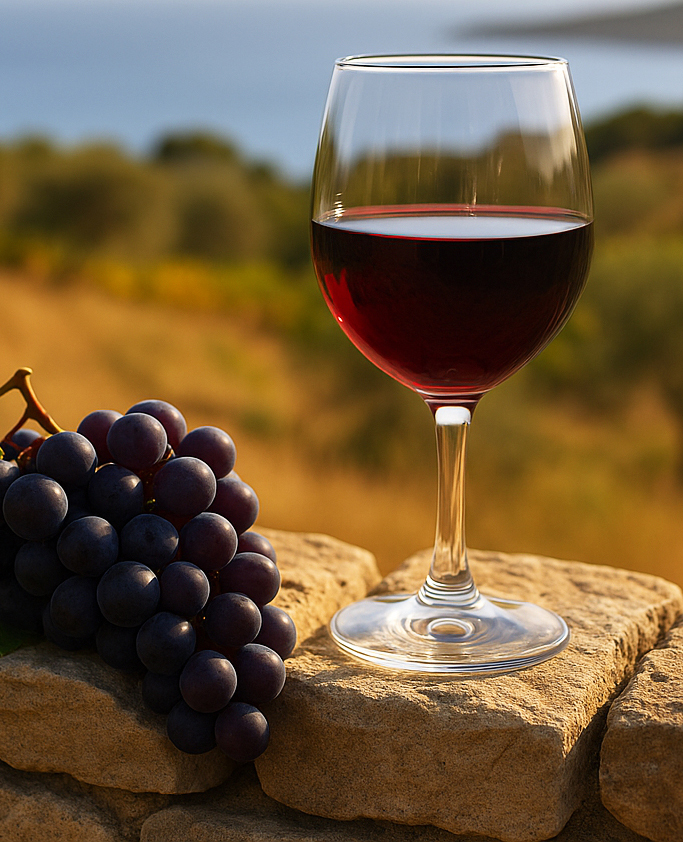 Vin rouge île d'Elbe