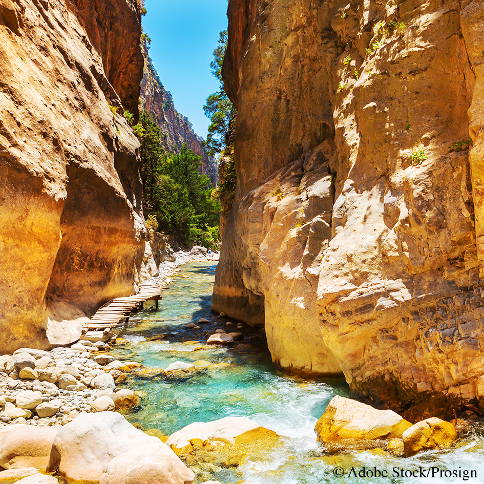 Portes de fer Gorges de Samaria Crète