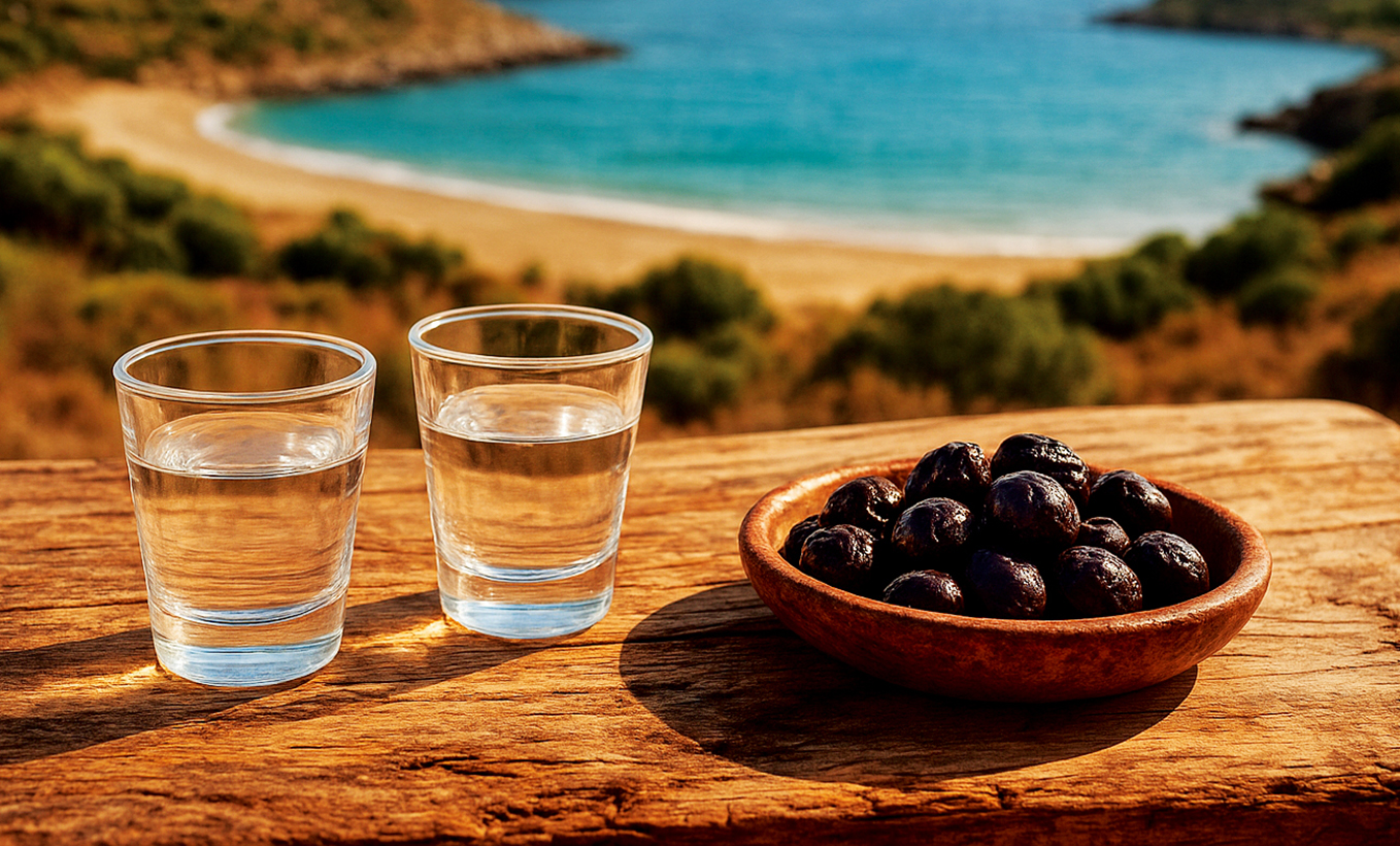 Tsikoudia raki Crète